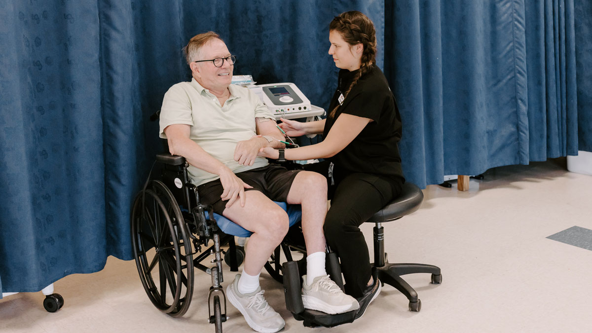 Patient Doing Physical Therapy at Courtyard Rehabilitation and Health Center